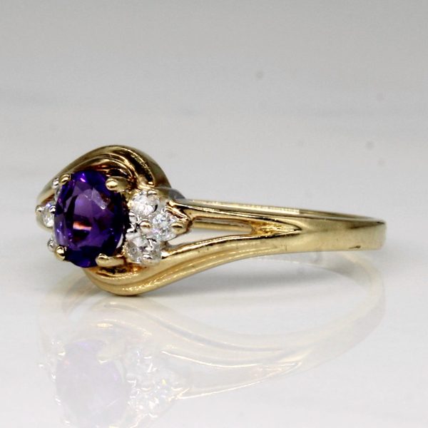 Amethyst & Diamond Ring | 0.30ct, 0.06ctw | SZ 6.5 | Discount