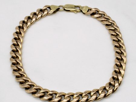 10k Yellow Gold Cuban Link Bracelet | 9  | Discount