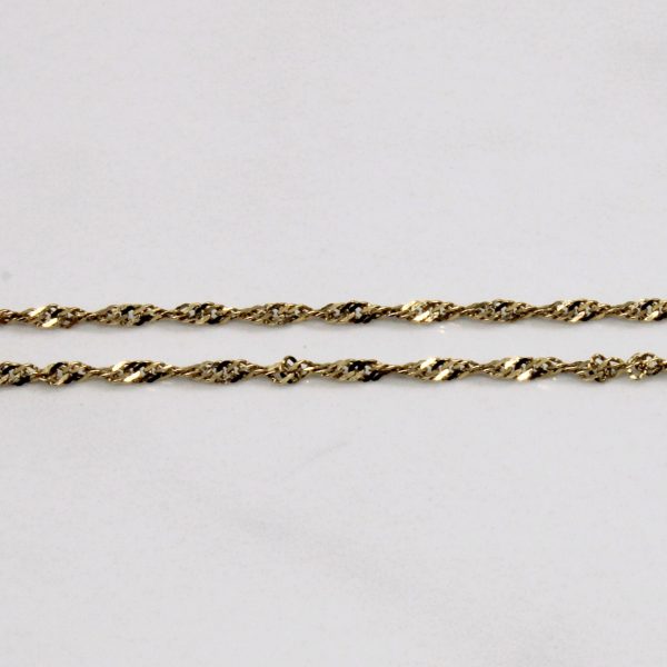 Canadian 10k Yellow Gold Rope Chain | 18  | Online