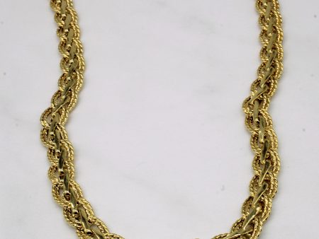 14k Yellow Gold Woven Chain | 18  | Cheap