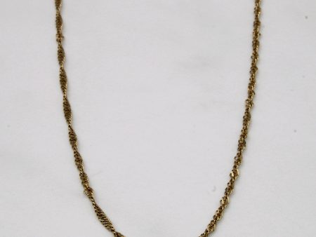 Canadian 10k Yellow Gold Rope Chain | 16  | Hot on Sale