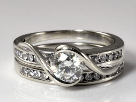 Bypass Diamond Wedding Set | 1.02ctw | SZ 6.25 | Online Sale