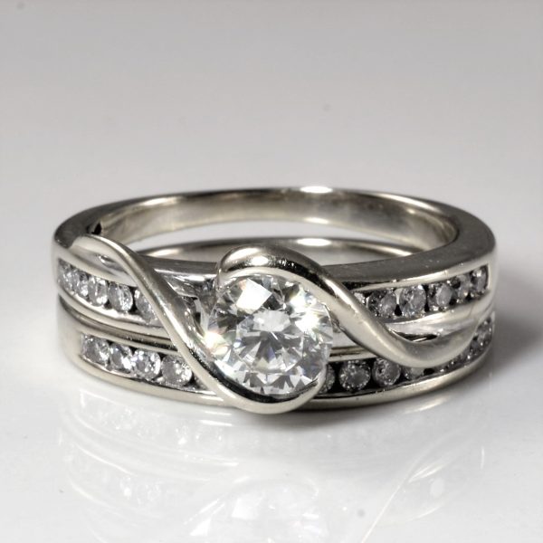 Bypass Diamond Wedding Set | 1.02ctw | SZ 6.25 | Online Sale