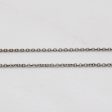 14k White Gold Oval Link Chain | 18  | on Sale