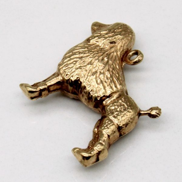 9k Yellow Gold Poodle Charm on Sale