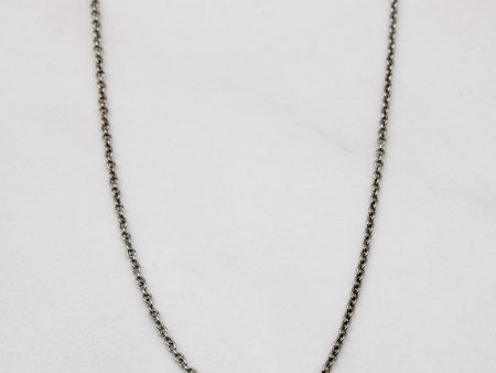 14k White Gold Oval Link Chain | 18  | on Sale