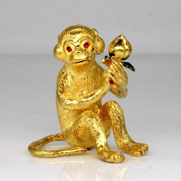 24k Yellow Gold Monkey Figurine Online