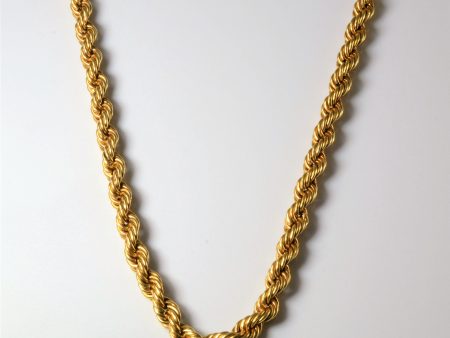 18k Yellow Gold Rope Chain | 20  | Cheap