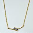 Bypass Sapphire & Diamond Gold Necklace | 0.39ctw | 0.10tw | 17 | Sale