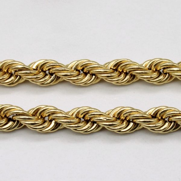 10k Yellow Gold Rope Chain | 28  | For Discount