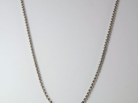 White Gold Rolo Chain | 18 | Sale