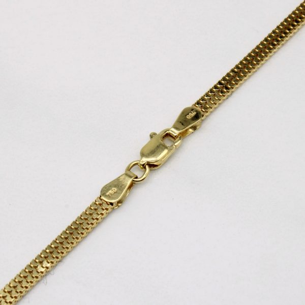 18k Yellow Gold Flat Link Chain | 19  | Online now