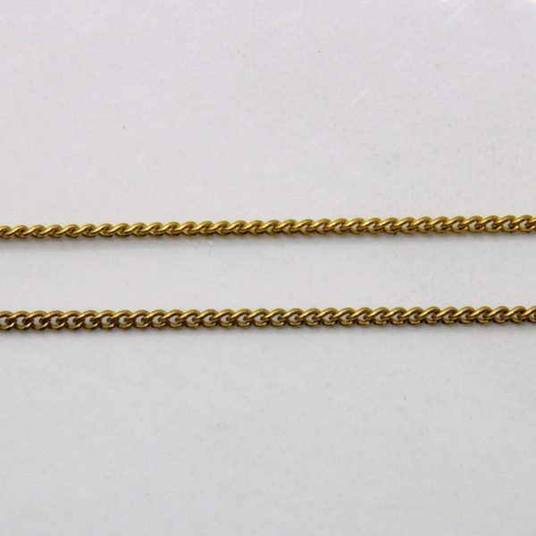 8k Yellow Gold Curb Chain | 24  | Online Hot Sale