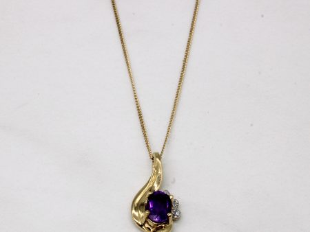 Amethyst & Diamond Necklace | 0.75ct, 0.02ctw | 18  | Sale