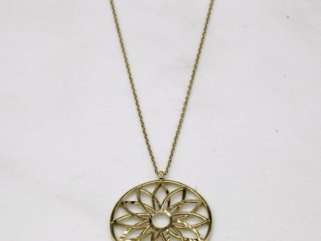 14k Yellow Gold Floral Necklace | 16  | Cheap