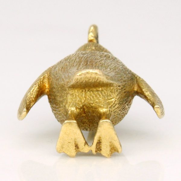 10k Yellow Gold Penguin Charm For Sale