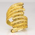 14k Yellow Gold Lattice Contour Ring | SZ 8.25 | Supply