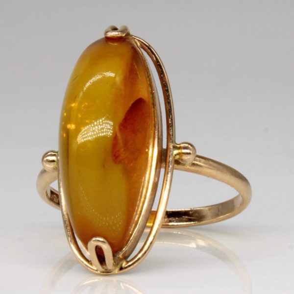 Amber Cocktail Ring | 4.45ct | SZ 7.25 | Fashion