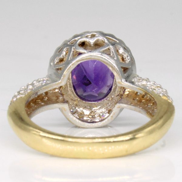 Amethyst & Diamond Cocktail Ring | 2.55ct, 0.50ctw | SZ 6 | Discount