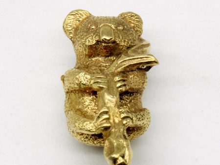 9k Yellow Gold Koala Bear Pendant For Cheap