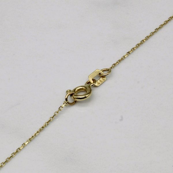 14k Yellow Gold Floral Necklace | 16  | Cheap