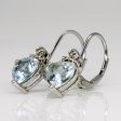 Aquamarine & Diamond Huggie Earrings | 1.50ctw, 0.01ctw | Online