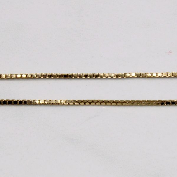 10k Yellow Gold Box Link Chain | 20  | on Sale