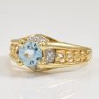 Aquamarine & Diamond Ring | 0.60ct, 0.06ctw | SZ 7 | Supply