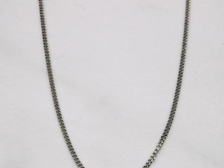 14k White Gold Curb Link Chain | 20  | on Sale