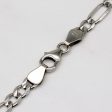 14k White Gold Figaro Link Chain | 24  | Fashion