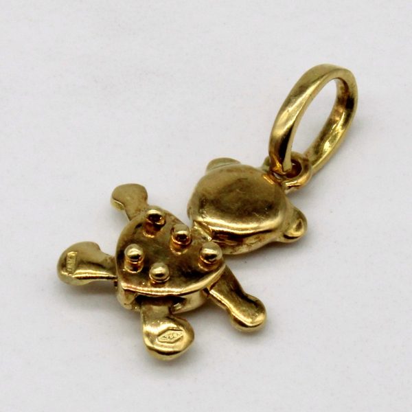 18k Yellow Gold Bear Pendant Fashion