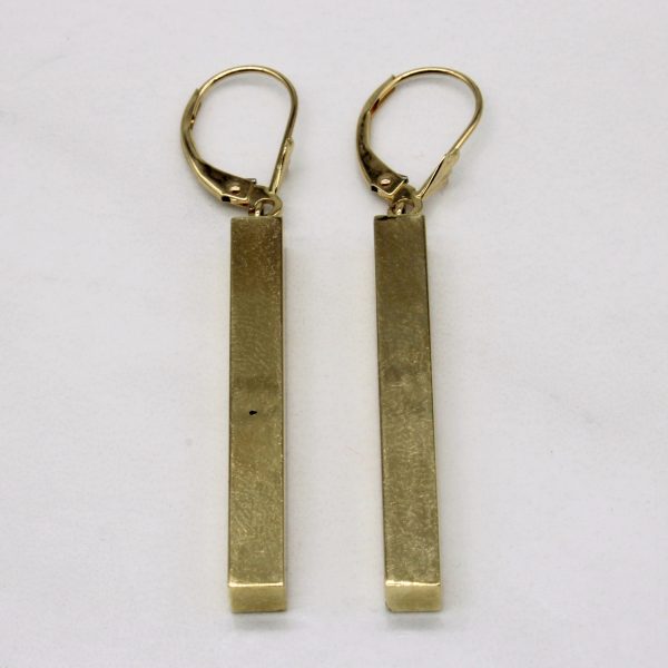 14k Yellow Gold Colum Earrings on Sale