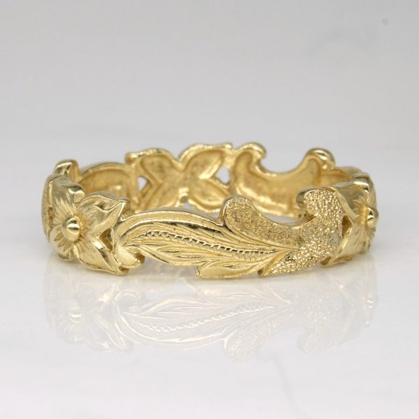 14k Yellow Gold Floral Ring | SZ 11.25 | Sale