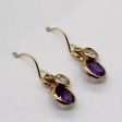 Amethyst & Diamond Drop Earrings | 0.70ctw, 0.25ctw | on Sale