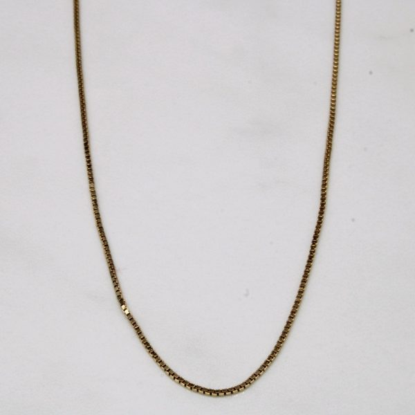 10k Yellow Gold Box Link Chain | 20  | on Sale