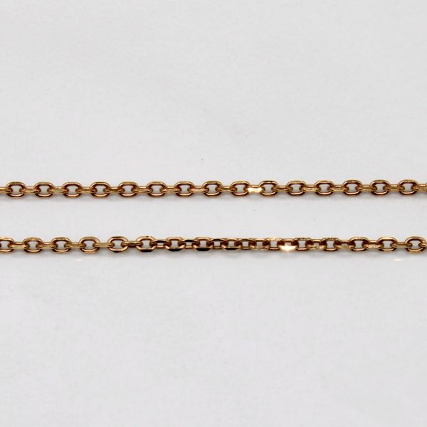 14k Rose Gold Square Link Chain | 18  | Online now