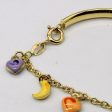 18k Yellow Gold Enamel Moon & Heart Bracelet | 5  | Cheap