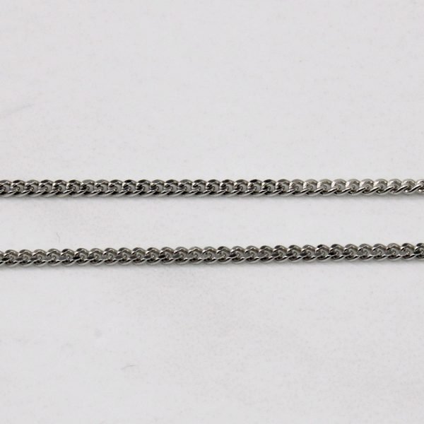 14k White Gold Curb Link Chain | 20  | on Sale