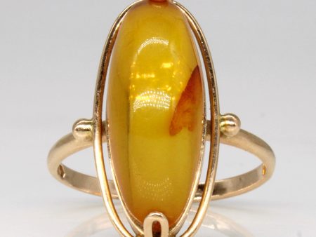 Amber Cocktail Ring | 4.45ct | SZ 7.25 | Fashion