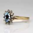 Aquamarine & Diamond Cluster Set Ring | 0.45ct, 0.10ctw | SZ 7.75 | For Discount