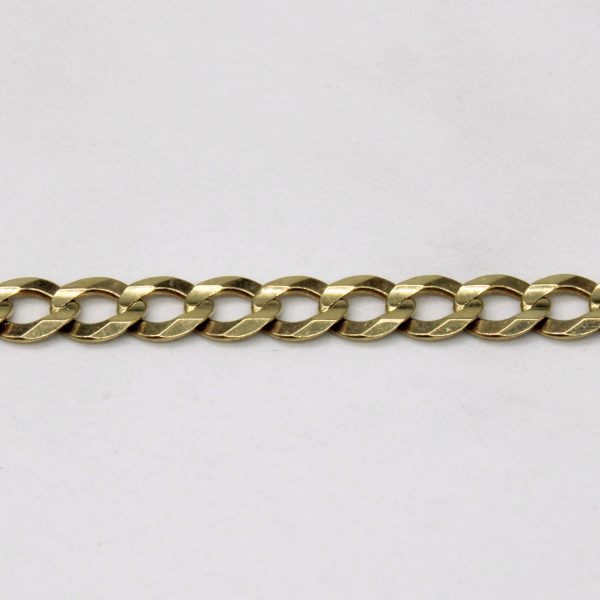 10k Yellow Gold Curb Chain Bracelet | 7  | Sale