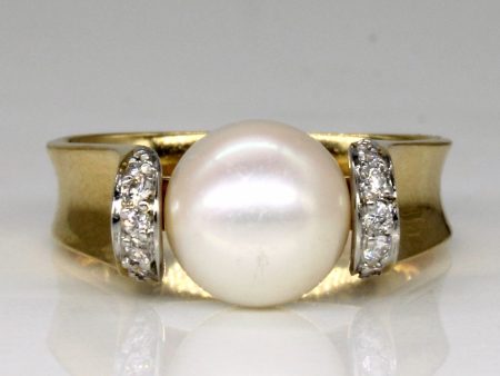 Cavelti  Pearl & Diamond Ring | 0.10ctw | SZ 6 | Online Hot Sale