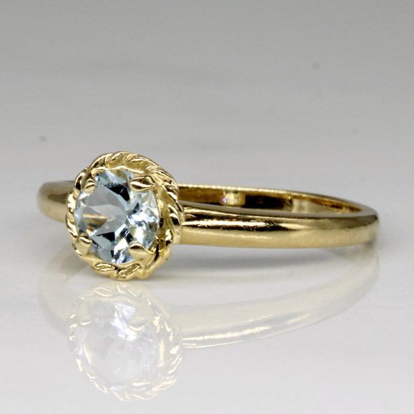 Aquamarine Solitaire Ring | 0.29ct | SZ 6.5 | Discount