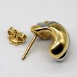 18k Two Tone Gold Earrings Fashion