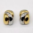 18k Two Tone Gold Earrings Fashion