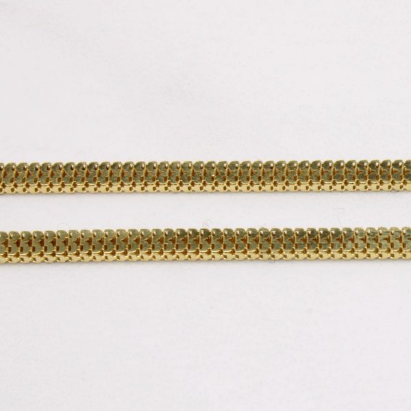 18k Yellow Gold Flat Link Chain | 19  | Online now