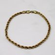 14k Yellow Gold Rope Chain Bracelet | 8  | Online Sale