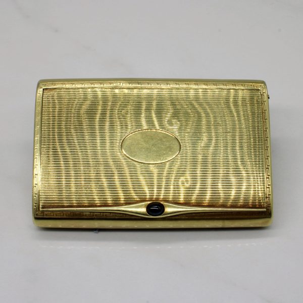 14k Yellow Gold & Sapphire Cigarette Case | 0.60ct | For Cheap