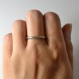 1969 Hallmarked 18k White Gold Band | SZ 8.5 | For Sale