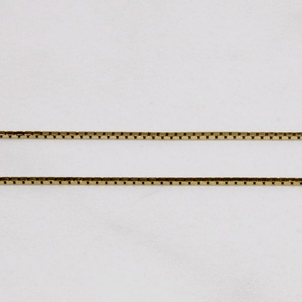 14k Yellow Gold Box Link Chain | 17  | on Sale